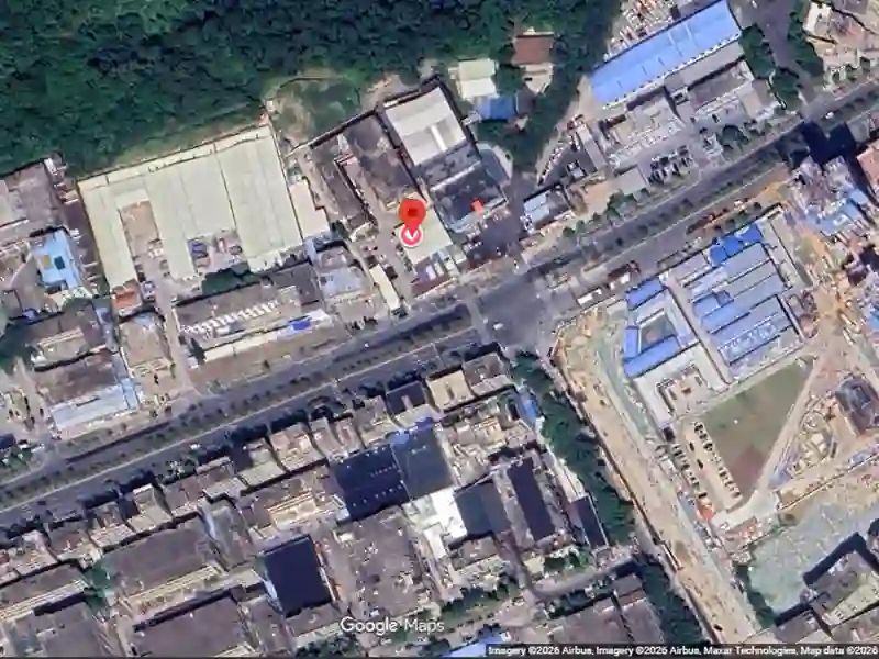 Google Maps satellite view mapping the integrated family-powered manufacturing base and SMT layered circuit board facility under Shenzhen Lixin Intelligence Co., Ltd.